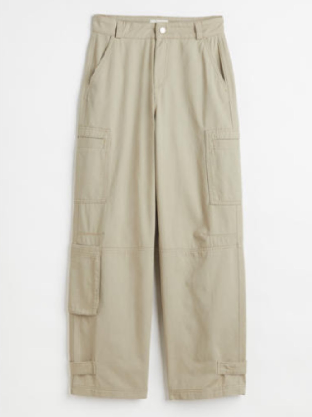 HM Cargo Pants in Beige - Utility Straight Fit